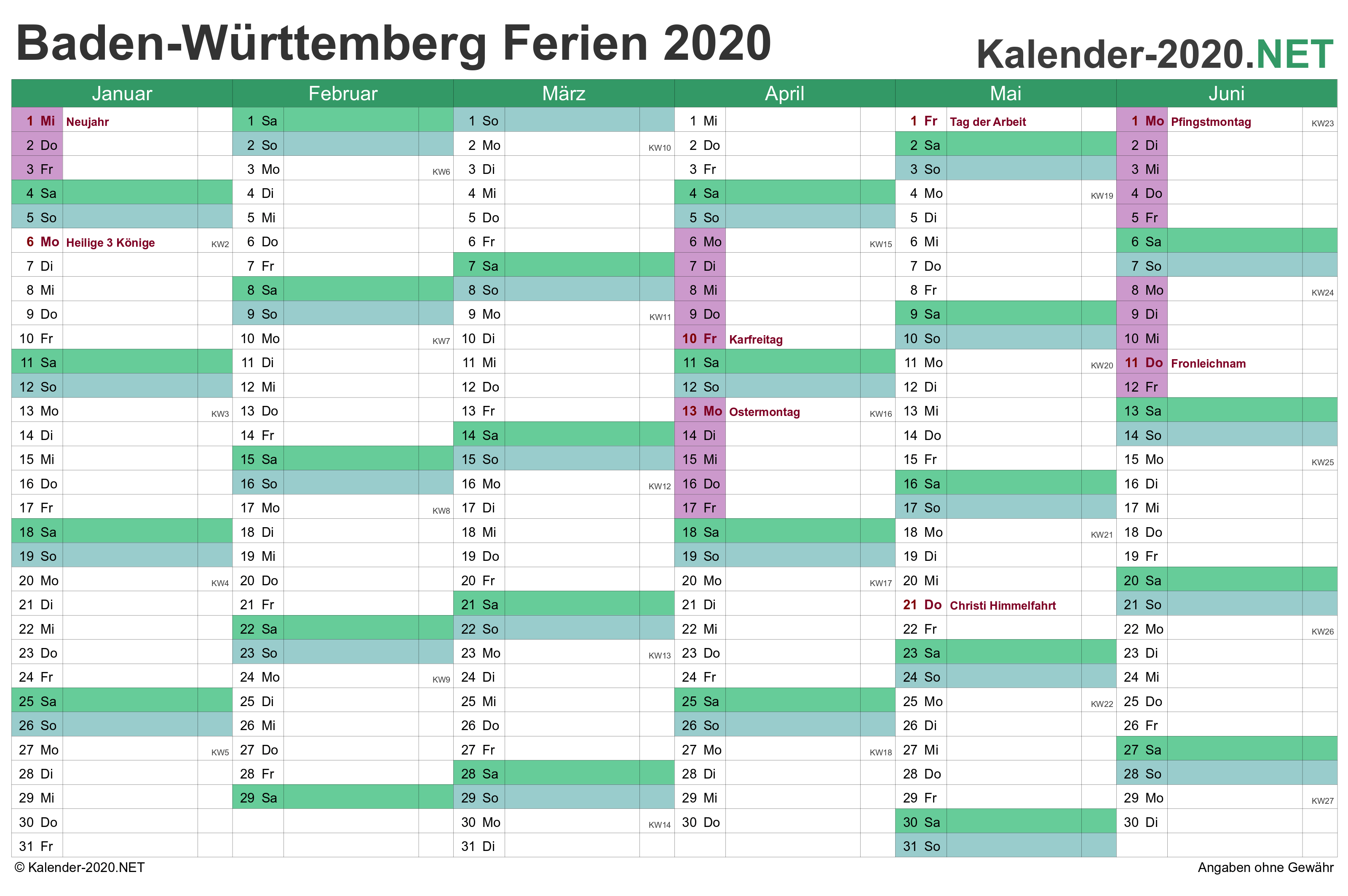 Ferien Baden Wurttemberg 2020 Ferienkalender Ubersicht
