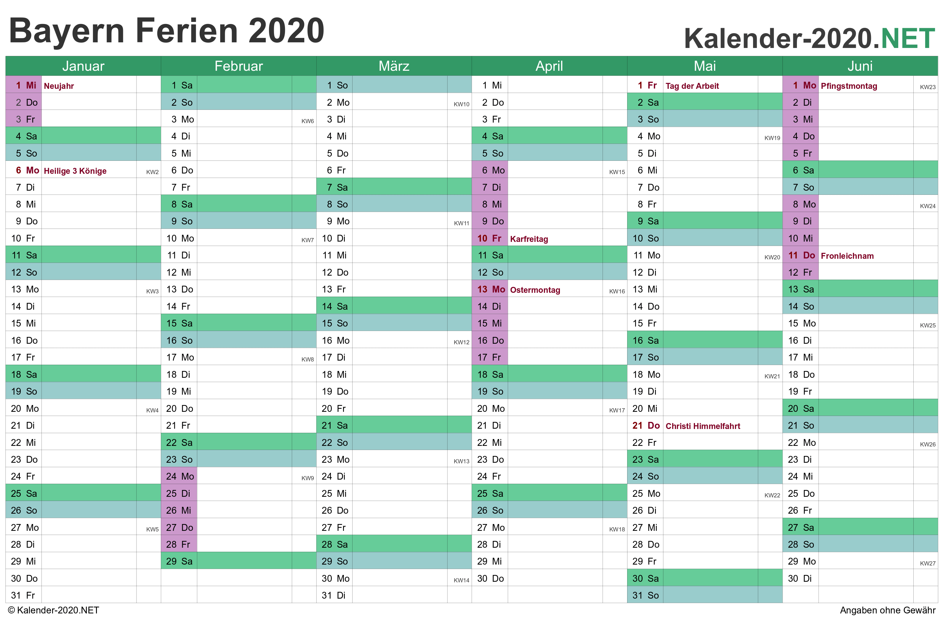 FERIEN Bayern 20   Ferienkalender & Übersicht