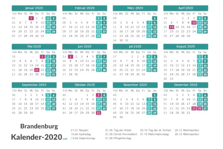 Feiertage Brandenburg 2020 zum Ausdrucken Feiertage Brandenburg 2020 zum Ausdrucken Vorschau