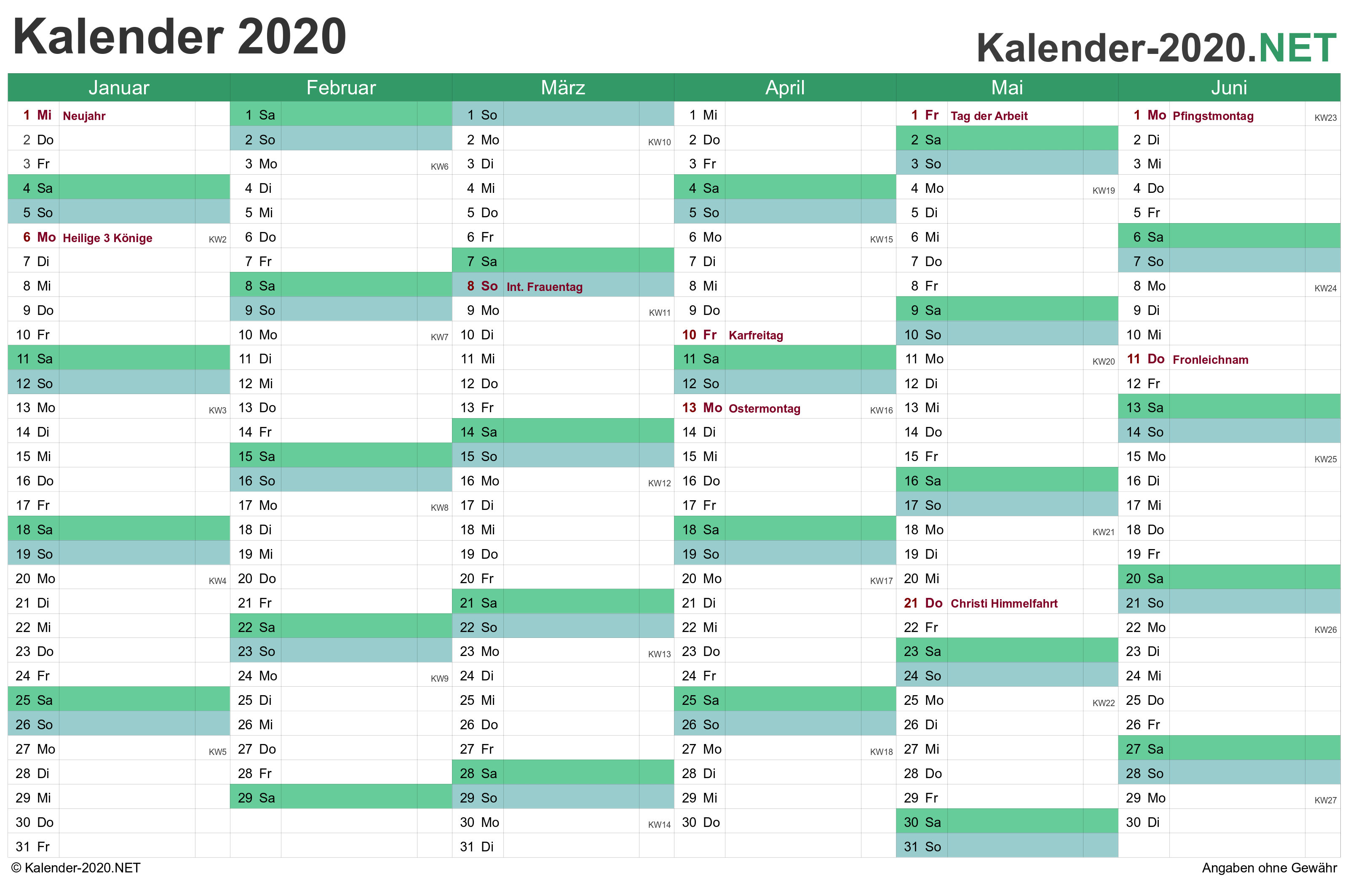 Kalender 2020 Italien - Kalender Plan